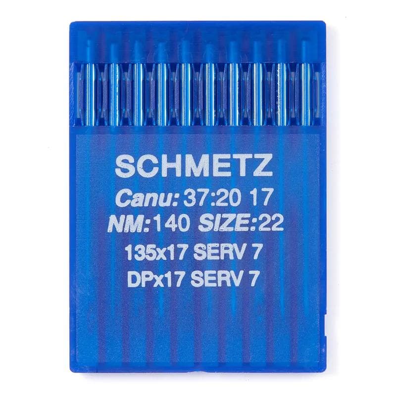 Schmetz #22 Sewing Machine Needles 135x17 Serv7 Round/Sharp Point (10 pack)