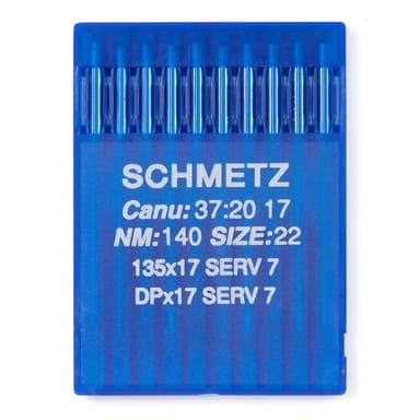 Schmetz #22 Sewing Machine Needles 135x17 Serv7 Round/Sharp Point (10 pack) view 1