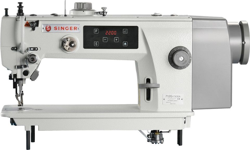 SINGER 712G E Series Direct Drive Upper and Lower Compound Feed Lockstitch Industrial Sewing Machine with Table view 1