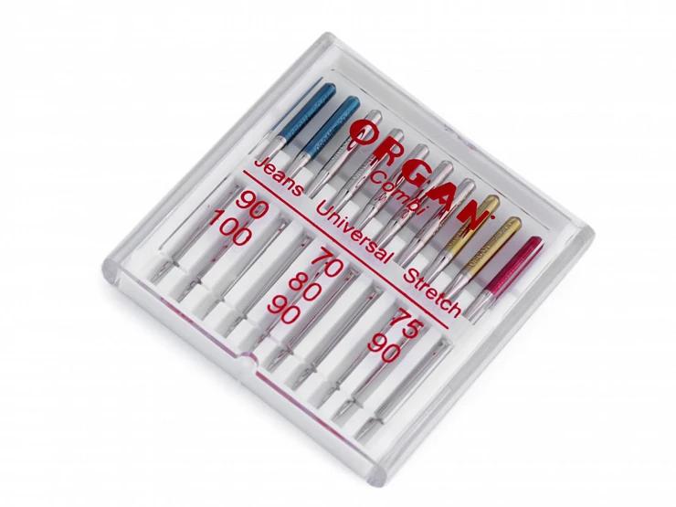 Machine Needles Jeans 90;100, Universal 70;80;90, Stretch 75;90 Organ