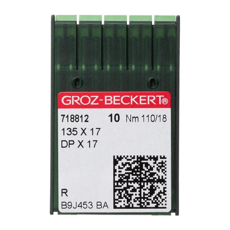 Groz-Beckert® #18 Sewing Machine Needles 135x17 Round/Sharp Point (10 pack)