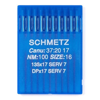 Schmetz #16 Sewing Machine Needles 135x17 Serv7 Round/Sharp Point (10 pack) view 1