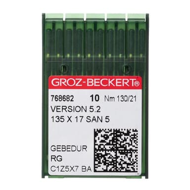 Groz-Beckert® #21 Sewing Machine Needles 135x17 SAN 5.2 Round/Sharp Point (10 pack) view 1