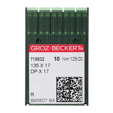 Groz-Beckert® #20 Sewing Machine Needles 135x17 Round/Sharp Point (10 pack) view 1