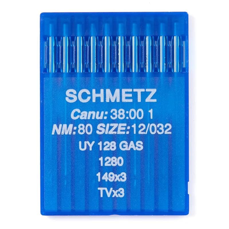 Schmetz #12 Sewing Machine Needles UY 128 GAS Round/Sharp Point (10 pack)