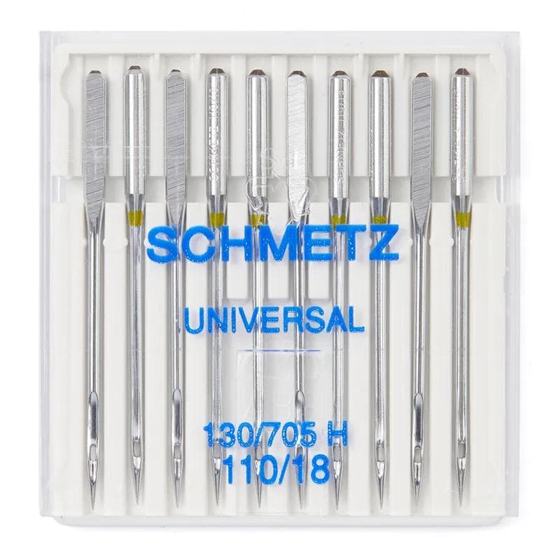 Schmetz #18 Sewing Machine Needles System 130 Round/Sharp Point (10 pack)