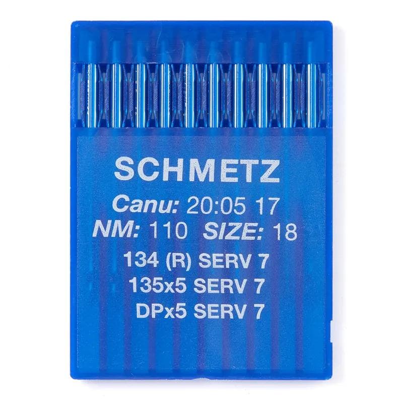 Schmetz #18 Sewing Machine Needles 135x5 Serv7 Round/Sharp Point (10 pack)